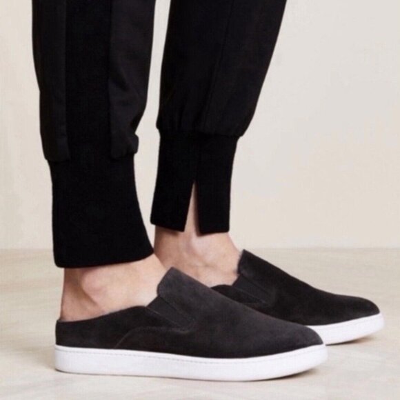 Vince Verrell Slip‎ On Sneakers Black Suede Mules Backless Women’s Size 8.5 - Picture 1 of 8